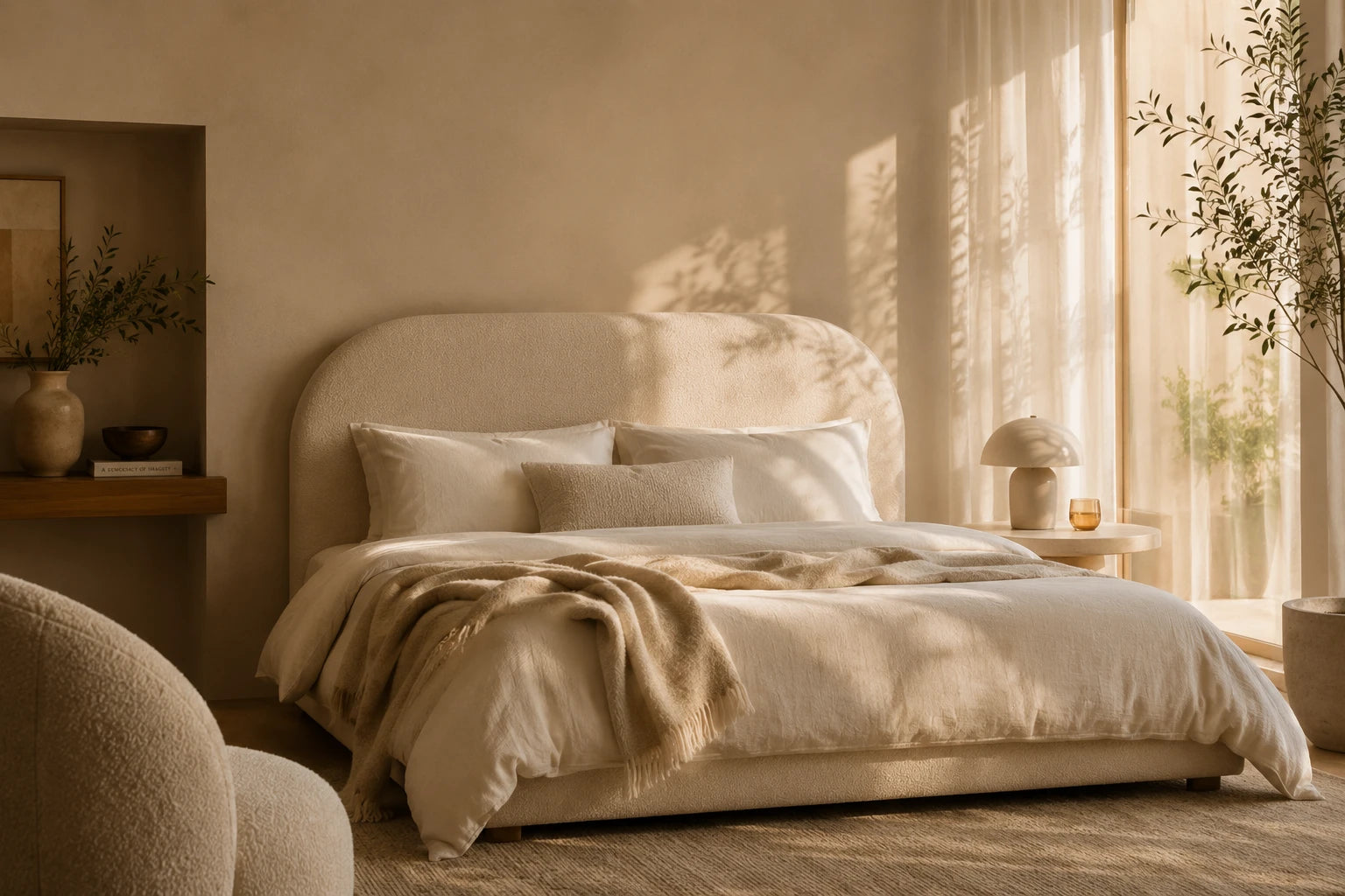 New Arrivals — warm bedroom styling
