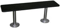 12 in. x 9 6 in. x 1 in. Phenolic Bench with 3, 16.25 in. H Stainless Steel Pedestals