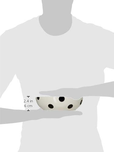 KATE SPADE Deco Dot Pasta Bowl, 1.45 LB, White (Pack of 2)
