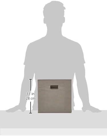 Zeller Storage Box, Grey, Fleece 32x32x32, Fabric