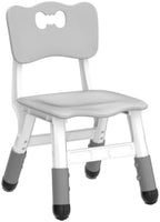 WHY TOYS Adjustable Kid Chairs Indoor 3 Level Adjustable Suitable for Children Age 2-6. Maximum Load-Bearing 220LBS Suitable for Family Classroom and Nursery Child Seat Set (2-Pack-Grey)