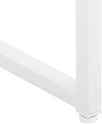 White Steel Sideboard with Adjustable Levelers, Modern Rectangular Storage Cabinet for Living Room and Dining Room, Sleek Design with Single Shelf, Sturdy Powder-Coated Steel