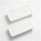2-Pack 41 Quart Clear Plastic Underbed Storage Container with White Snap-On Lid for Dorm Room, Apartment, and Small Space Storage