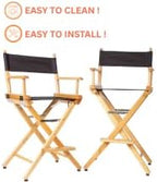 Filmcraft Professional Grade Studio Director's Chairs (30" Bar Height, Natural Finish, Black Nylon Canvas)