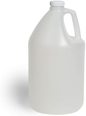 FastRack 1-Pack 1 Gallon Water Bottle - Round Plastic Jug Container with Lid | White Food Grade Gallon Water Jug, BPA-Free, Leak-Proof Pitcher with Lid Fermentation, Brewing, Storage & More