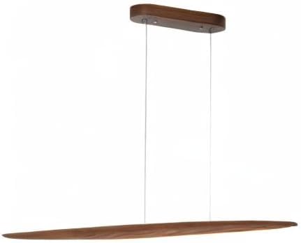 YISDESIGN 51" Wood Linear Pendant Light Wood Dining Room Light Fixture Modern Pool Table Lights Kitchen Island Lights for Dining Room Bar Kitchen Island Walnut Color