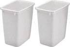 Rubbermaid 2806TP-WHT 36QT Open Wastebasket, White (Pack of 2)