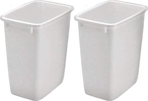Rubbermaid 2806TP-WHT 36QT Open Wastebasket, White (Pack of 2)