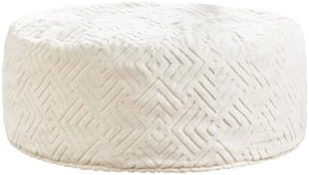 Hobestluk Bean Bag Chair Giant Beanbag Washable LivingRoom 5FT White Adult | Memory foam,Ergonomic Design,Breathable Detachable Cover,Removable,Easy Clean,2-Way-Use,No Assembly Required,Bedroom Dorm