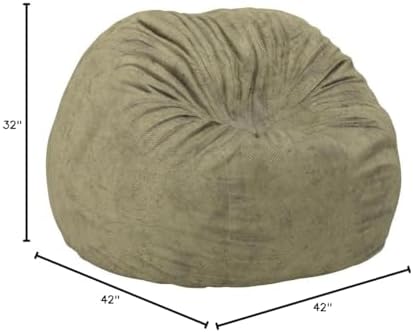 CordaRoy's Chenille Bean Bag Chair, Convertible Chair Folds from Bean Bag to Lounger, As Seen on Shark Tank, Moss - Full Size