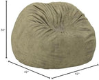 CordaRoy's Chenille Bean Bag Chair, Convertible Chair Folds from Bean Bag to Lounger, As Seen on Shark Tank, Moss - Full Size