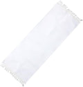 GORGECRAFT 1pc Beach Sling Chair Replacement Canvas White Lounge Chair Replacement Fabric with Fringe 47.2x17.3 Inch Chair Fabric Reclining Sling Replacement for Sunbathing Courtyard Patio Outdoor