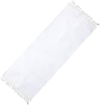 GORGECRAFT 1pc Beach Sling Chair Replacement Canvas White Lounge Chair Replacement Fabric with Fringe 47.2x17.3 Inch Chair Fabric Reclining Sling Replacement for Sunbathing Courtyard Patio Outdoor