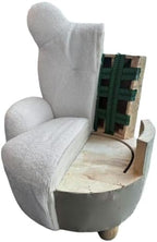 Cute Deer Antler Floor Chair Fluffy Chenille Floor Sofa Ergonomic Animal Shaped Reading Bean Bag Chair for Bedroom and Playroom Decor