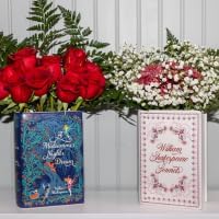 Steel Mill & Co Original Book-Shaped Decorative Vase, Shakespeare Inspired Ceramic Vases for Home Decor, Cute Bookshelf Decor, Unique Vase for Book Lovers (A Midsummer Night's Dream)