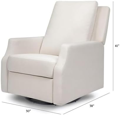 Namesake Crewe Glider Recliner Nursery Chair - GREENGUARD Gold & Certi-PUR US Certified Rocker Recliner - Glider Rocking Chair for Nursery & Living Room - Manual, 360° Swivel, Performance Cream