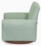 Toddler Personalized Armchair, Kids Upholstered Rocking Chair with Personalization, Toddler Chair with Personalized Name, Comfy Child Armchair, (Seafoam Green Suede, Rockers)