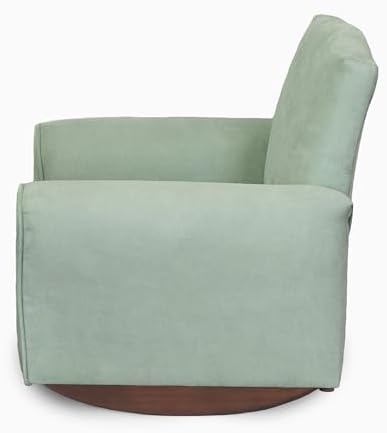 Toddler Personalized Armchair, Kids Upholstered Rocking Chair with Personalization, Toddler Chair with Personalized Name, Comfy Child Armchair, (Seafoam Green Suede, Rockers)
