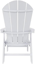 Costaelm Fire Pit Chairs, Outdoor Chair HDPE Adirondack Chair, Modern Patio Porch Chair, Front Porch Backyard Deck Outside Chairs, White