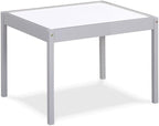 Olive & Opie Gibson 3-Piece Dry Erase Kids Table & Chair Set, Gray