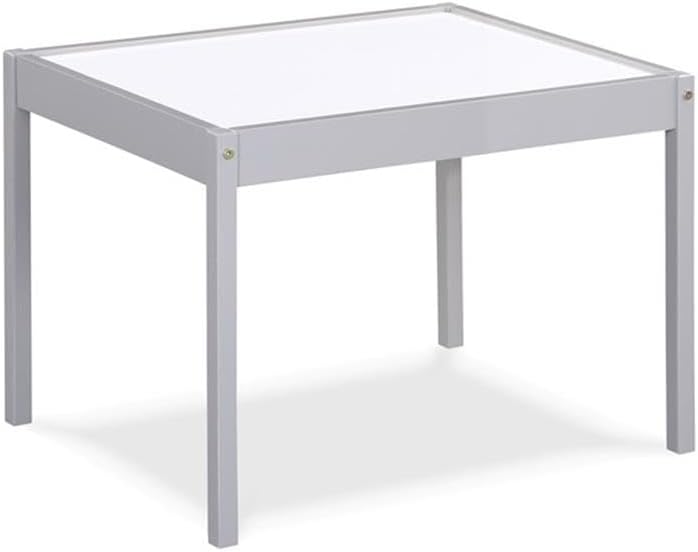 Olive & Opie Gibson 3-Piece Dry Erase Kids Table & Chair Set, Gray