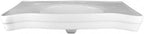 Renovators Supply Manufacturing Wall Mount Bathroom Sink – 35.5" Wide Belle Epoque White Porcelain Console Sink with 8" Widespread Faucet Holes, Pedestal Style, Brass Metal Legs in Chrome Finish