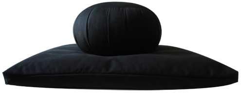 Buckwheat Zafu and Large Zabuton Meditation Cushion Set (2pc)