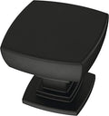 Franklin Brass – Square Matte Black Cabinet Knobs for Dressers, Drawers, Kitchen Cabinet Door, Vanity, Furniture, Closet Knobs, 1-1/8 Inch | Parow | 10 Count (Pack of 6)