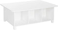 RiverRidge Kids Desk and Activity Table with 6 Storage Cubbies for Folding Bins - Art Craft or Train Table Design for Play Area Toy Organization - White