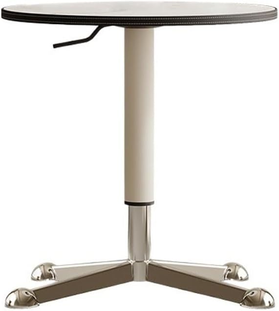Rustic Side Table Movable Rock Slab Side Table Living Room Creative Multifunctional Lifting Small Round End Table for Living Room