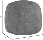 CordaRoy's Faux Fur Bean Bag Chair, Convertible Chair Folds from Bean Bag to Lounger, As Seen on Shark Tank, Grey - Full Size