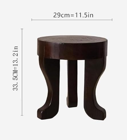 Solid Timber Three-Legged Side Table， Indoor/Outdoor End Table，for Patio, Balcony, Poolside, Entryway(11.5 * 13.2in)