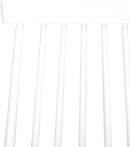 SAFAVIEH Home Collection Burris Farmhouse White/Natural Spindle Back Living Room Dining Room Bedroom Office Foyer Side Chair