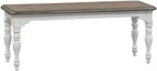 Liberty Furniture Industries Magnolia Manor Dining Bench (RTA), Antique White
