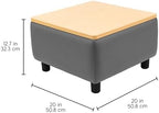 FDP Kid Comfort Collective Modular End Table - Gray/Maple Grain