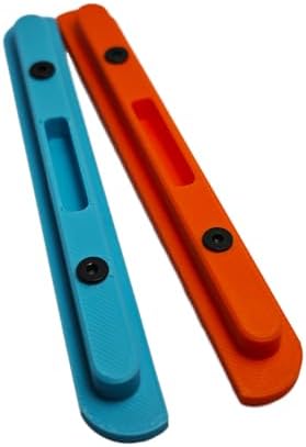 2pcs Magnetic Protective Covers For Switch2 Side Contact Scrape Guard Bumper Guards Handle Connection Point Cover (Blue-Orange)