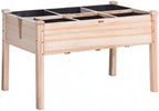VEVOR Raised Garden Bed 48x24x30in with Sturdy Legs, High End Natural Fir Wood Planter Box Elevated Planting Stand for Backyard/Garden/Patio/Balcony w/Non -Woven Liner & 1 Set of Tool, 220lb Capacity