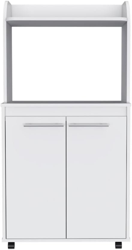 24.84" D*14.19W*49.23" H Freestanding Kitchen Pantry with Shelf, 3 Shelves, Double Door, Rectangular Storage Cabinet, Modern Minimalist, for Living Room, Dining Room, White