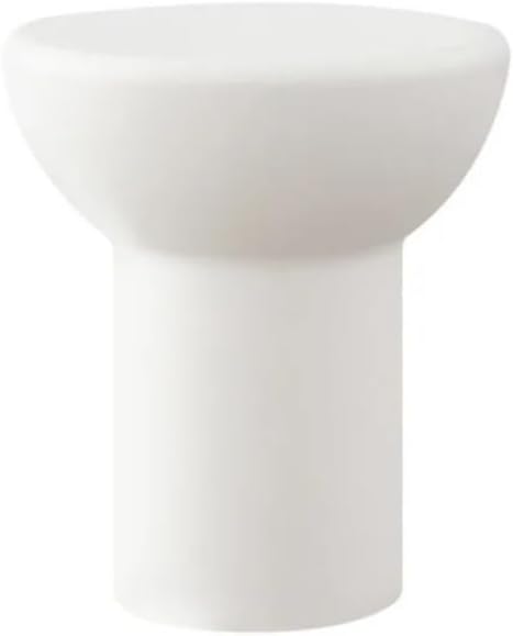 PE Creative Sofa Side Table, Modern Round End Table for Indoor or Outdoor, Multifunctional Minimalist Small Tables for Living Room and Bedroom(White)