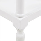 White 1 Drawer Accent Table with Shelf, Traditional Transitional Style, Durable Wood Construction, Elegant Home or Office Decor