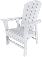 Costaelm Fire Pit Chairs, Outdoor Chair HDPE Adirondack Chair, Modern Patio Porch Chair, Front Porch Backyard Deck Outside Chairs, White