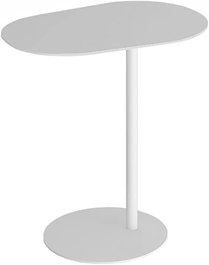 C-Shaped Side Table, Iron Living Room Table, Mini Corner Table for Bedroom or Cafe, Versatile Accent End Table