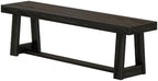 Plank+Beam 60 Inch Farmhouse Dining Bench, Solid Wood Entryway Bench, Wooden Outdoor Bench, Kitchen Dining Seat, Dining Room, Home Office, Living Room Furniture, Easy Assembly, Black Wirebrush