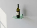Modern Wall Mounted Plant Shelf, Blue Metal Circular Floating Shelf, Small Hanging Planter Holder for Indoor Plants, Succulents, Herbs, Living Room Bedroom Bathroom Decor