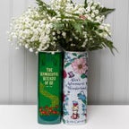 Steel Mill & Co Original Book-Shaped Decorative Vase, Ceramic Vases for Home Decor, Whimsical Bookshelf Decor, Unique Vase for Book Lovers (Large - The Wonderful Wizard of Oz Red Poppy)