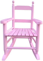 Modern Classic Toddler Rocker Chairs, Indoor & Outdoor Kids Rocking Chair for Children Ages 3-6, Solid Wood Children's Rocking Chair Suitable for Patio, Garden, Playroom, Balcony,Light Pink
