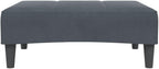 Dark Gray Velvet Footstool 30.3"x21.7"x12.2" - Cozy and Stable Plywood Frame Footrest for Sofa or Recliner, Compact Design for Living Room