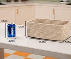 OIASKET 6 Pack Storage Baskets for Shelves, Small Baskets for Shelves, Cute Decorative Storage Bins, Organizer Basket for Gifts Empty, 11.8''Lx7.8''Wx4.7''H-Brown