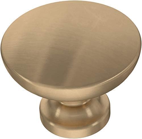 Franklin Brass - Fulton Champagne Bronze Round Cabinet Knobs 1-3/16" Easy Install, Durable Hardware for Drawers, Dresser, Kitchen Cabinet Doors, and Furniture 10 Count (Pack of 6)