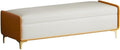Modern Bed End Stool Bedroom Shoe Changing Entrance Bench Clothing Store Cloakroom Rest Sofa Storage Entryway(Off-White,Medium)